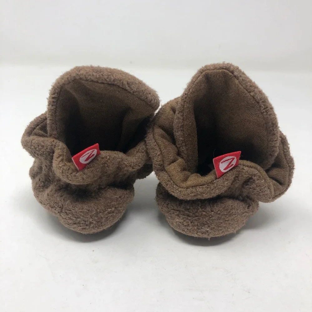 Zutano Cozie Fleece Baby Booties 3M Infant Pink Brown Magenta 3 Pair Bundle
